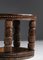 60s African Carved Wooden Gueridon Sofa End Side Table, E557, Image 4