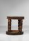 60s African Carved Wooden Gueridon Sofa End Side Table, E557 3