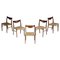 Scandinavian Rosewood Danish Chairs, Set of 5 1