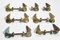 Italian Bronze Door Handles, 1950s, Set of 12 10