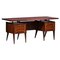 Large Italian Wood and Glass Desk by Vittorio Dassi 1