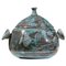 Blaue Terrine aus Keramik von Yvon Roy Mongolfier 1