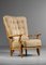 Oak Grand Repos Lounge Chair by Guillerme Et Chambron, 1960s, Image 2