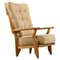 Oak Grand Repos Lounge Chair by Guillerme Et Chambron, 1960s, Image 1