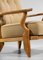 Oak Grand Repos Lounge Chair by Guillerme Et Chambron, 1960s 14