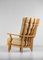 Oak Grand Repos Lounge Chair by Guillerme Et Chambron, 1960s, Image 3