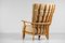 Oak Grand Repos Lounge Chair by Guillerme Et Chambron, 1960s 6