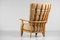 Oak Grand Repos Lounge Chair by Guillerme Et Chambron, 1960s, Image 6