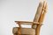 Oak Grand Repos Lounge Chair by Guillerme Et Chambron, 1960s, Image 12