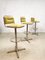 Tabourets de Bar Space Age Vintage en Velours Vert, Set de 3 3