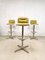 Vintage Green Velvet Space Age Bar Stools, Set of 3 1