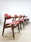 Vintage Cowhorn Esszimmerstühle von Tijsseling für Hulmefa, 4er Set 2