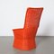 Orange Woven Wicker Chair 7