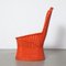 Orange Woven Wicker Chair, Image 3