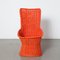 Orange Woven Wicker Chair 2
