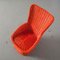 Orange Woven Wicker Chair, Image 4