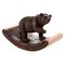 Antique Carved Black Forest Bear Desk Blotter 1