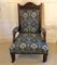 Large Antique Carved Walnut Library Chair, Image 11