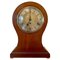 Grande Horloge de Cheminée Édouardienne en Acajou Marqueté 1