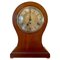 Large Antique Edwardian Inlaid Mahogany Balloon Shaped Mantel Clock 1