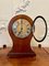 Large Antique Edwardian Inlaid Mahogany Balloon Shaped Mantel Clock, Image 5