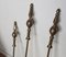 Vintage Three-Piece Brass Fire Tool Set with Stand, Set of 4, Image 5