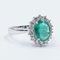 18K Gold Ring with Emerald and Cut Diamonds 3