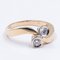 Bague Contrarier Vintage en Or 14K avec 2 Diamants 3