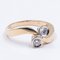 Vintage Contrarier Ring in 14K Gold with 2 Diamonds 3