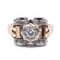 Art Decò Ring in 18K Gold with Central Diamond 1