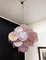 Vintage Italian Murano Chandelier with 36 Pink Disks, 1979, Image 5