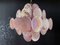 Vintage Italian Murano Chandelier with 36 Pink Disks, 1979, Image 3