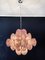 Vintage Italian Murano Chandelier with 36 Pink Disks, 1979, Image 11