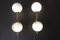 Mid-Century Modern Italian Brass and Mercurised Silver Glass Sconces, 1990s, Set of 2, Image 12