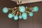 Turquoise Murano Glass Semi Sputnik Ceiling Light, 1990s, Image 13