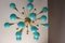 Turquoise Murano Glass Semi Sputnik Ceiling Light, 1990s 5