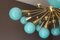 Turquoise Murano Glass Semi Sputnik Ceiling Light, 1990s, Image 4