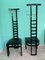 Italian Decorative Black Lacquered Chairs, 1970, Set of 2, Image 1