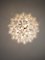 Vintage Italian Murano Chandelier with 53 Transparent Lattimo Glass Petals from Mazzega, 1982, Image 7