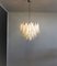 Vintage Italian Murano Chandelier with 53 Transparent Lattimo Glass Petals from Mazzega, 1982, Image 11