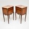 Commodes de Chevet Antiques avec Plateau en Marbre Incrusté, France, Set de 2 8