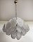 Vintage Italian Murano Chandelier with 36 White Disks, 1979 16