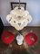 Vintage Italian Murano Chandelier with 36 White Disks, 1979 5