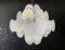 Vintage Italian Murano Chandelier with 36 White Disks, 1979 2