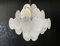Vintage Italian Murano Chandelier with 36 White Disks, 1979, Image 2