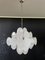 Vintage Italian Murano Chandelier with 36 White Disks, 1979, Image 3