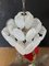 Vintage Italian Murano Chandelier with 36 White Disks, 1979 1