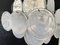 Vintage Italian Murano Chandelier with 36 White Disks, 1979, Image 7