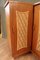 Eckschrank aus Holz & Rattan, 1960er 5