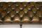 Antique Deep Buttoned Leather & Mahogany Stool, Image 5